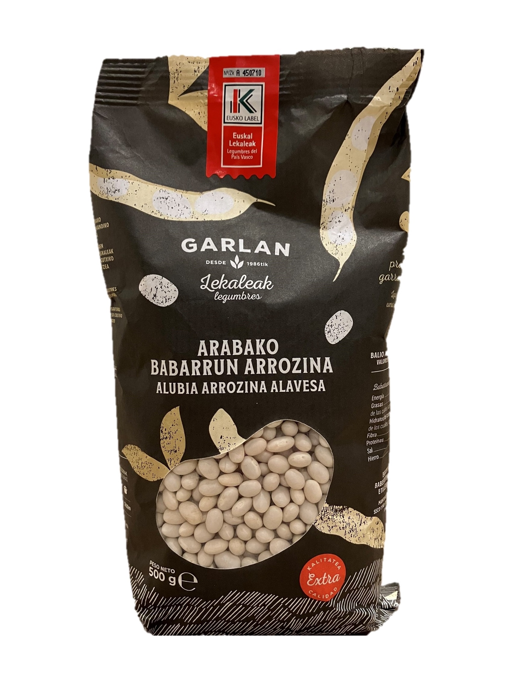 ALUBIA ARROCINA ALAVESA GARLAN EUSKO LABEL