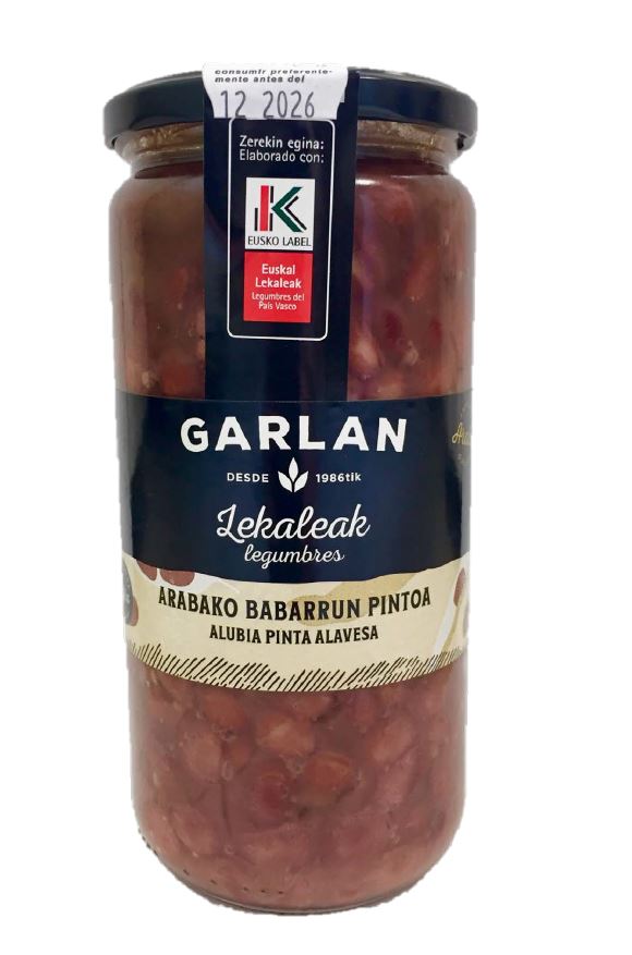 ALUBIA PINTA ALAVESA GARLAN EUSKO LABEL TARRO PRECOCINADO
