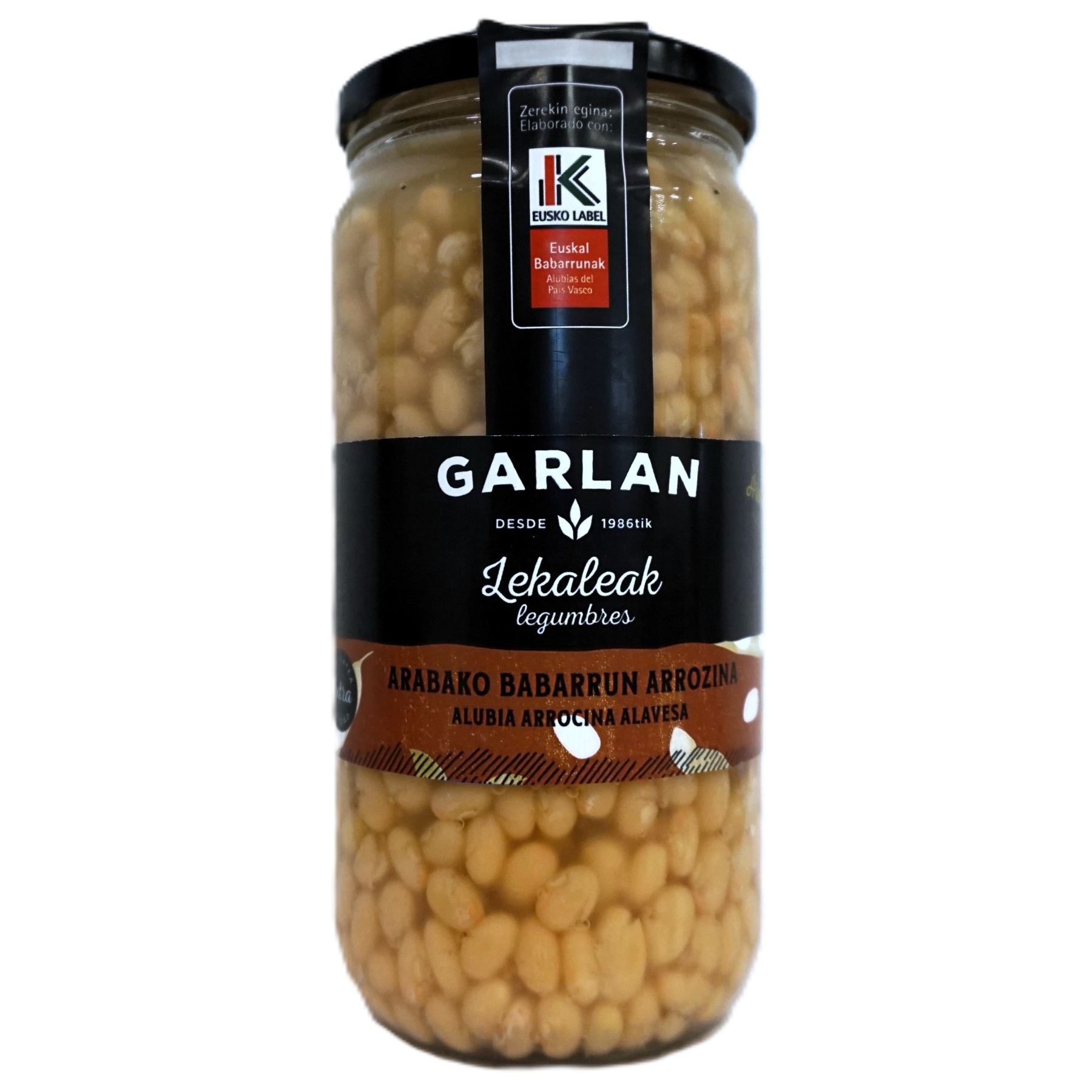 ALUBIA ARROCINA ALAVESA GARLAN EUSKO LABEL TARRO PRECOCINADO